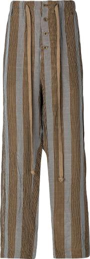 Striped Wide Leg Trousers 