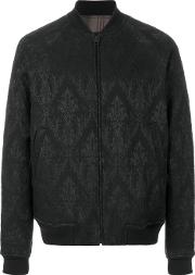 Uma Wang Brocade Detail Bomber Jacket Men Cottonpolyamideacetatemetallic Fibre M, Black 