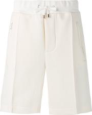 Tailored Drawstring Shorts Men Cottonpolyamide 52, White