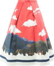 Landscape Print Skirt 