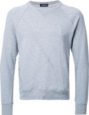 Panelled Sweatshirt Men Cotton 2, Grey