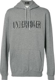 Printed Hooded Sweatshirt Men Cotton 3, Grey