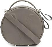 Embossed V Tote Women Nubuck Leather One Size, Grey