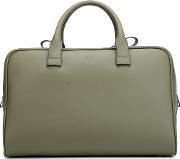 Large Structured Tote Men Leather One Size, Green