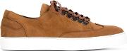 Low Top Sneakers Men Lamb Skinother Fibreslamb Nubuck Leather 13, Brown