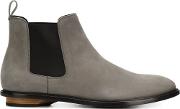Wood Heel Chelsea Boots Men Leatherspandexelastanenubuck Leather 13, Grey