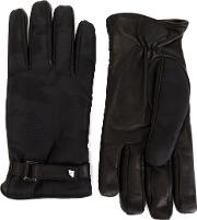 Garavani Camouflage Panelled Gloves Men Leatherpolyamide 8, Black