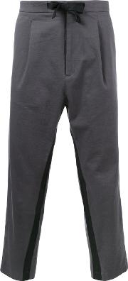Varcity Cropped Trousers Men Cottonpolyesterspandexelastane 50, Grey 