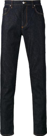 Versace Collection Straight Leg Jeans Men Cottonspandexelastane 28, Blue 
