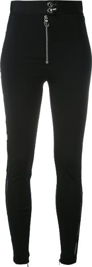 Zip Detail Leggings Women Silkspandexelastaneviscose 40, Black