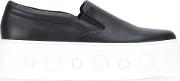 Thick Sole Trainers Women Leatherrubber 35, Black