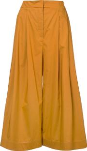 Cropped Wide Leg Trousers 