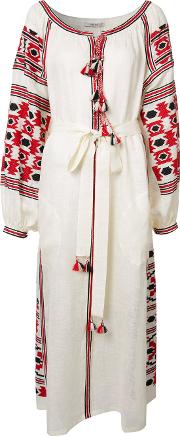 Native Stylised Dress Women Linenflax Xs, White
