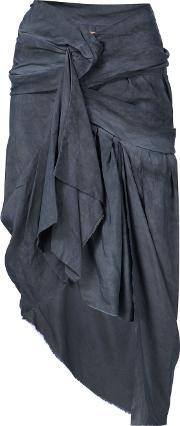 Draped Asymmetric Skirt Women Silkviscose 6, Women's, Grey