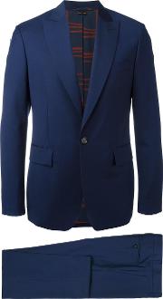Two Piece Suit Men Cottonviscosevirgin Wool 52, Blue