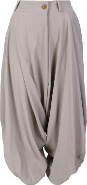 Cropped Draped Trousers 