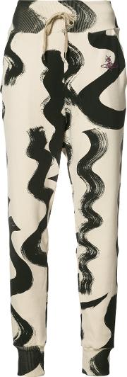 Vivienne Westwood Red Label Squiggle Print Pants Women Cottonspandexelastane M, White 