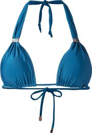 Metallic Detail Bikini Set Women Polyamidespandexelastane S, Blue