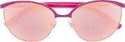 Half Frame Sunglasses Women Metal 57, Pinkpurple