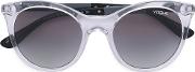 Round Frame Sunglasses Women Acetate 50, Women's, Grey
