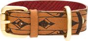 Leather Dog Collar Women Leather One Size, Brown