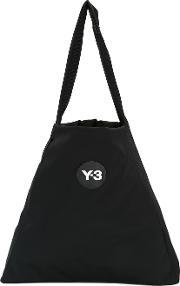 Y 3 Logo Patch Shoulder Bag Women Polyesterpolyurethane One Size, Women's, Black 