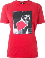 Printed T Shirt Women Cotton 42, Red