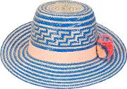 'simea' Hat Women Cottonwoolstraw 57, Blue