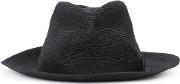 Y's 'fold Braid' Hat Women Raffiapolyester One Size, Women's, Black 