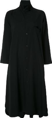 Y's Midi Shirt Dress Women Wool 3, Women's, Black 