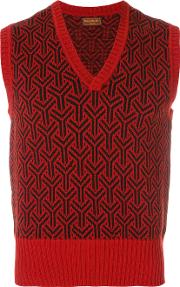 Y Patterned Knitted Vest 