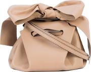 Zac Zac Posen Bow Detail Crossbody Bag Women Calf Leather One Size, Nudeneutrals 
