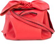 Zac Zac Posen Bow Detail Drawstring Crossbody Bag Women Calf Leather One Size, Red 