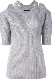 Zoe Jordan 'aristotle' Cold Shoulder Sweater Women Cashmerewool Ml, Grey 