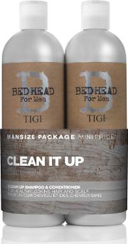Tigi Bed Head For Men Clean Up Tween Shampoo & Conditioner  2x750ml
