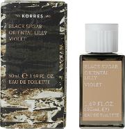 Korres  Black Sugar Oriental Lily And Violet Eau De Toilette 50ml