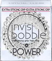 Invisibobble The Strong Grip Hair  3 Pack Power Crystal Clear