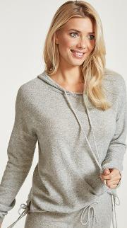 Bliss Cashmere Tie Detail Hoody 