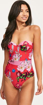 Berry Sundae Tropical Cupped Swimsuit 