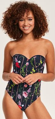 Hedgerow Underwired Cupped Bandeau Swimsuit 