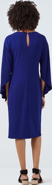 Courtfield Blue Split Sleeve Jersey Dress 