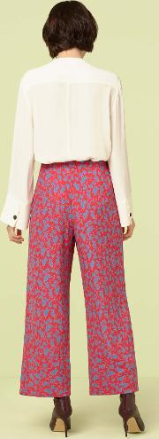 Rosalie Shadow Floral Print Cropped Trousers 
