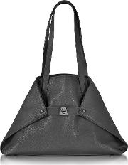 Akris Handbags, Ai Small Black Leather Tote Bag 
