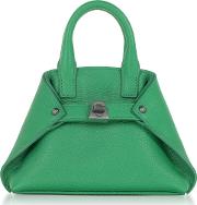  Aloe Green Leather Micro Ai Messenger Bag