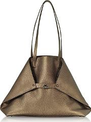  Copper Laminated Cervocalf Ai Medium Shoulder Bag