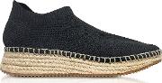  Dylan Black Knit Low Top Sneakers Wjute Sole