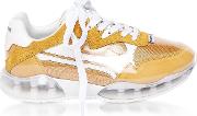 Mineral Yellow Suede & Mesh Stadium Sneakers