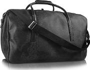  1a Prima Classe - Geo Black Double Compartment Zip Travel Bag