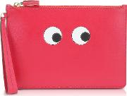  Lollipop Circus Leather Eyes Zip Top Pouch
