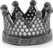  Re Silver And Zircon Crown Ring